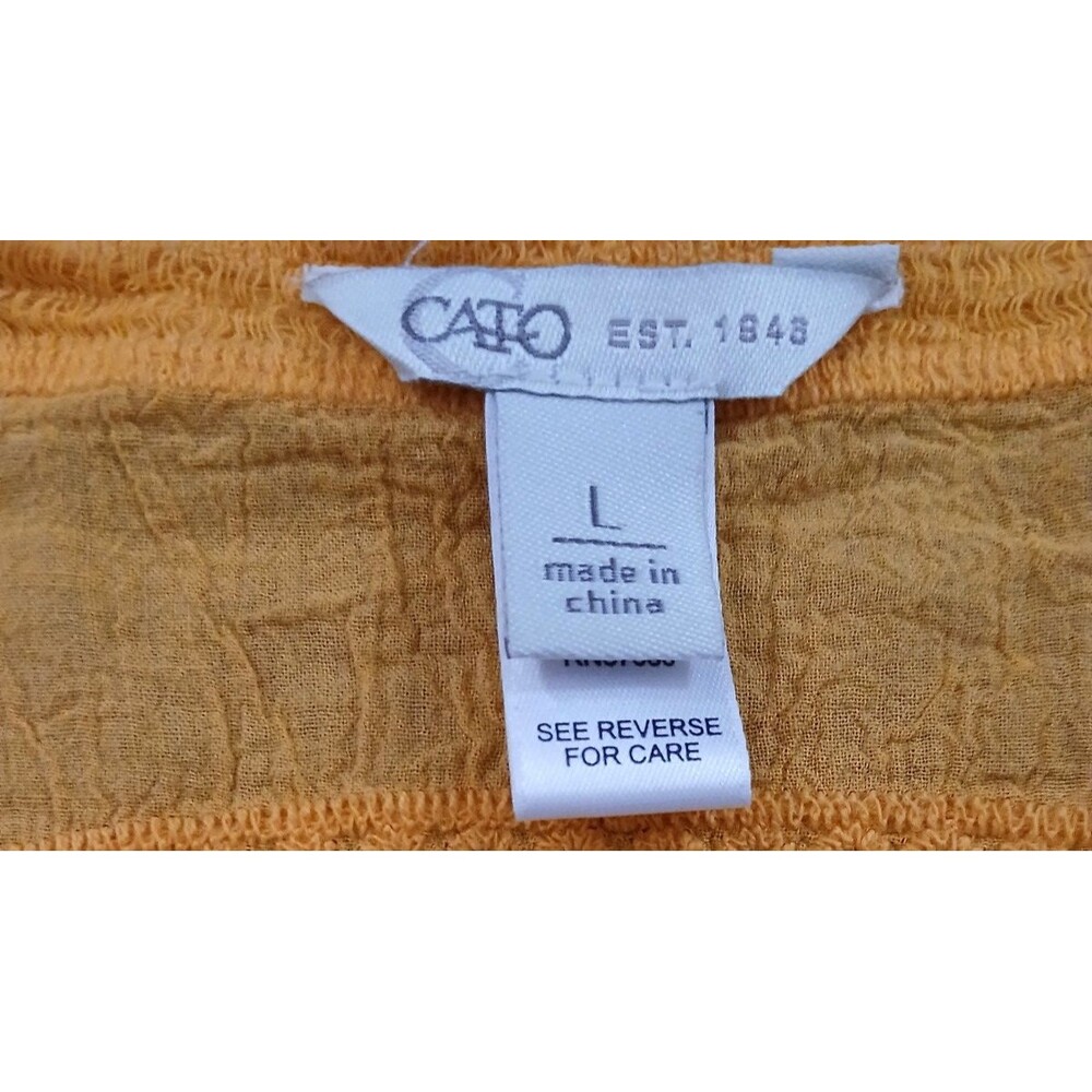 Cato Batwing Style Vibrant Orange Boho Flowy Top Large NWOT - Picture 7 of 8
